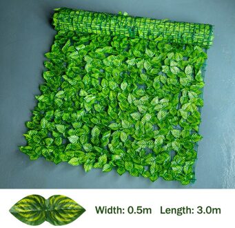 Binnenplaats Hek Thuis Kunstmatige Tuinhek Tuinieren Decoratieve Gereedschap Thuis Yard Balkon Hek Kunstmatige Bladeren Hek watermeloen bladeren 3M