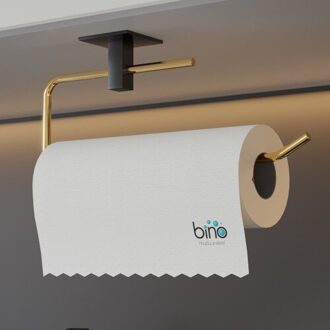 Bino Goud Roestvrij Gevuld Staal, Papierrol Handdoek Houder, Servet Houder, Zelfklevende , Badkamer Hanger