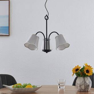 Binta hanglamp, 3-lamps, zilvergrijs zilvergrijs, zwart