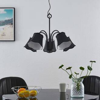 Binta hanglamp, 5-lamps, zwart