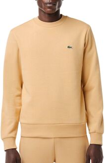 Bio Cotton Fleece Crew Sweater Heren beige