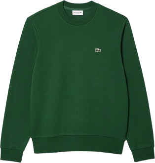 Bio Cotton Fleece Crew Sweater Heren donker groen - XL