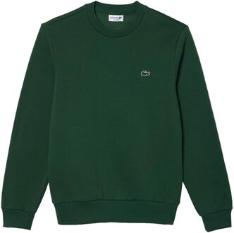 Bio Cotton Fleece Crew Sweater Heren groen - L