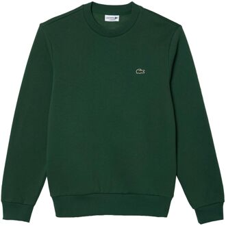 Bio Cotton Fleece Crew Sweater Heren groen - L