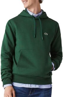 Bio Cotton Fleece Hoodie Heren groen - S