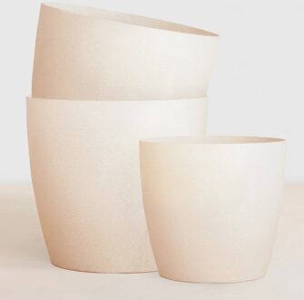 Bio Oslo wit Plantenpotten bundel - 3 stuks