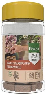 Bio Terras & Balkonplanten voeding 40 langwerkende kegels Pokon