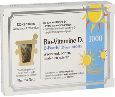 Bio-Vitamine D3 - D Pearls (1000 IE) - 120 capsules - vitaminen - 000
