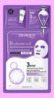 BioAqua 3 Step Hyaluronic Acid High Moisturizing Nourishing Mask #Hyaluronic Acid