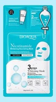 BioAqua 3 Steps Nicotinamide Whitening Facial Mask #Mask- 1 pc