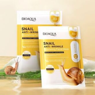 BioAqua Snail Anti-Wrinkle Nourishing Facial Mask #Mask - 1pcs