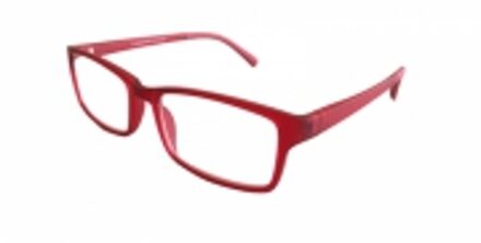 Biobased leesbril mat rood +1.0