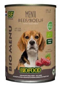 Biofood BF Petfood Biofood Organic Bio Menu rund natvoer hond (400 g) 24 x 400 g