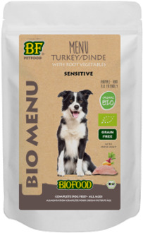 Biofood BF Petfood Biofood Organic Bio Menu Sensitive kalkoen natvoer hond (150 g) 2 x (15 x 150 g)