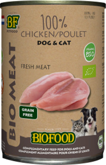 Biofood Organic 100% meat Chicken Dog & Cat - 400 g