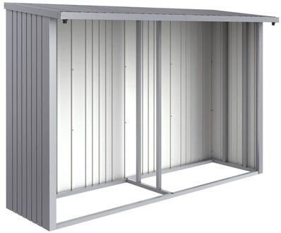 BIOHORT Achterwand Voor Tuinkast Woodstock 300 Zilvergrijs Metallic