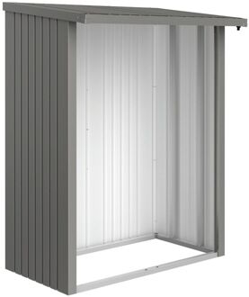 BIOHORT Achterwand Woodstock 150 Kwartsgrijs Metallic 145,5x196,5cm