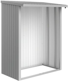 BIOHORT Achterwand Woodstock 150 Zilver Metallic