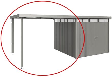 BIOHORT Afdak Highline H4 Kwartsgrijs Metallic 282x275x222cm