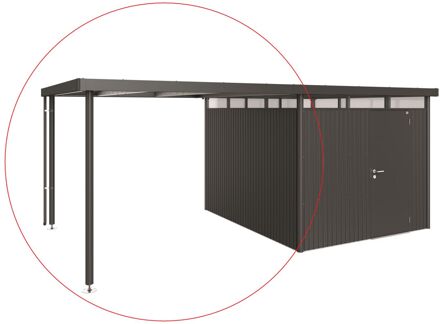 BIOHORT Afdak Highline H5 Donkergrijs 282x315x222cm