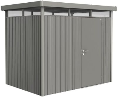 BIOHORT berging HighLine H2 enkele deur kwarts grijs 195x275cm