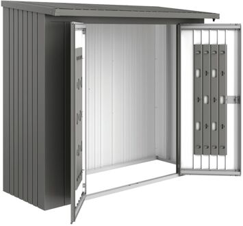 BIOHORT Deurpakket Woodstock 230 Kwartsgrijs Metallic 210x172,5cm