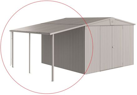 BIOHORT Europa 6/7 Afdak Zilver Metallic 150x300cm