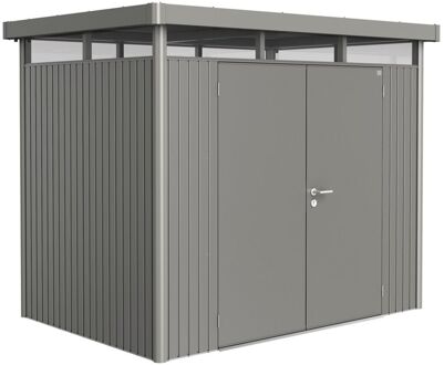 BIOHORT Highline H2 kwartsgrijs metallic 2 deurs - 275 x 195 x 222 cm