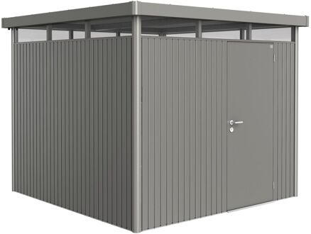 BIOHORT Highline H4 kwartsgrijs metallic 1 deurs - 275 x 275 x 222 cm