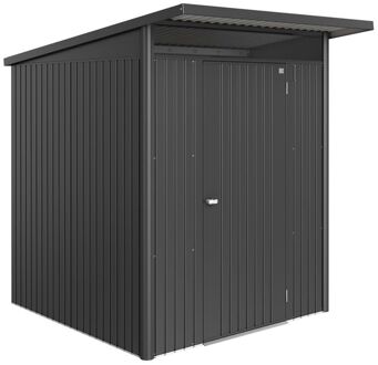 BIOHORT Metalen Tuinhuis Avantgarde - Donkergrijs Metallic - 180x220cm - Enkele Deur