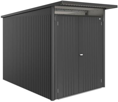 BIOHORT Metalen Tuinhuis Avantgarde - Donkergrijs Metallic - 180x300cm - Dubbele Deur