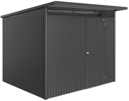 BIOHORT Metalen Tuinhuis Avantgarde - Donkergrijs Metallic - 260x260cm - Enkele Deur