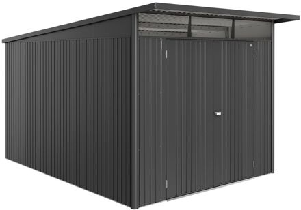 BIOHORT Metalen Tuinhuis Avantgarde - Donkergrijs Metallic - 260x380cm - Dubbele Deur