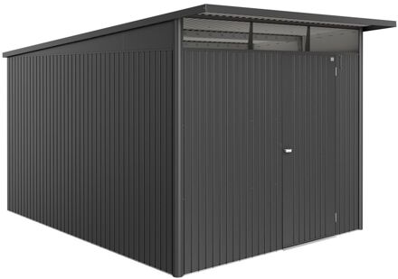 BIOHORT Metalen Tuinhuis Avantgarde - Donkergrijs Metallic - 260x380cm - Enkele Deur