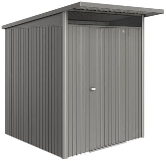 BIOHORT Metalen Tuinhuis Avantgarde - Kwartsgrijs Metallic - 180x222cm - Enkele Deur