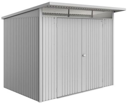 BIOHORT Metalen Tuinhuis Avantgarde - Zilver Metallic - 260x220cm - Dubbele Deur