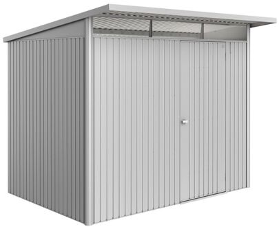 BIOHORT Metalen Tuinhuis Avantgarde - Zilver Metallic - 260x220cm - Enkele Deur