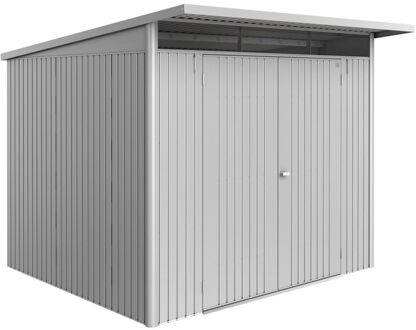 BIOHORT Metalen Tuinhuis Avantgarde - Zilver Metallic - 260x260cm - Dubbele Deur