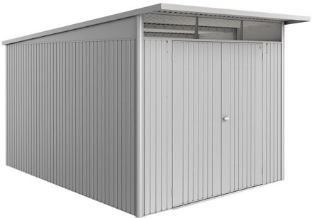 BIOHORT Metalen Tuinhuis Avantgarde - Zilver Metallic - 260x380cm - Dubbele Deur