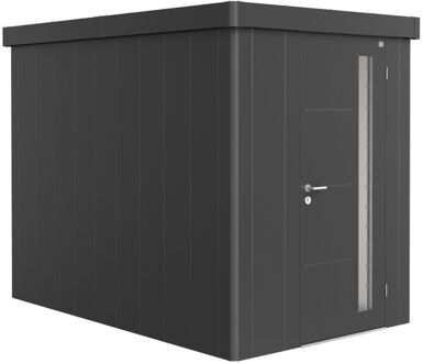 BIOHORT Metalen Tuinhuis Neo - Donkergrijs Metallic - 180x292cm - Enkele Deur