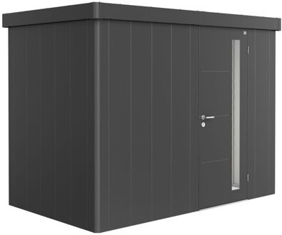 BIOHORT Metalen Tuinhuis Neo - Donkergrijs Metallic - 292x180cm - Enkele Deur