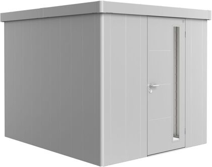 BIOHORT Metalen Tuinhuis Neo Gr. 3b - Zilver Metallic - 236x292cm - Enkele Deur