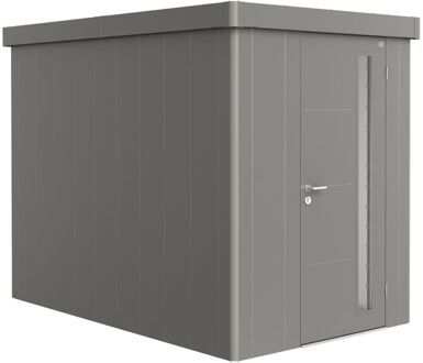 BIOHORT Metalen Tuinhuis Neo - Kwartsgrijs Metallic - 180x292cm - Enkele Deur