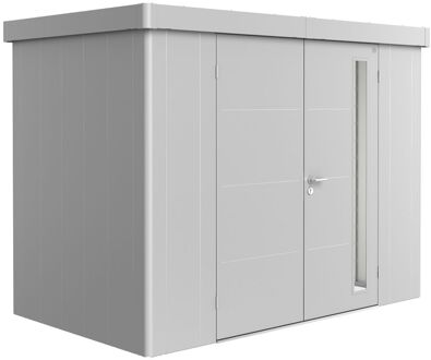 BIOHORT Metalen Tuinhuis Neo - Zilver Metallic - 292x180cm - Dubbele Deur