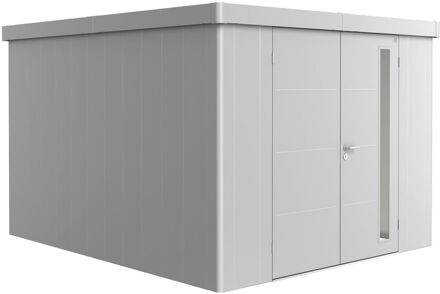 BIOHORT Metalen Tuinhuis Neo - Zilver Metallic - 292x348cm - Dubbele Deur