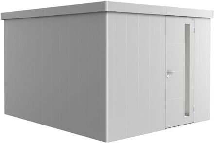 BIOHORT Metalen Tuinhuis Neo - Zilver Metallic - 292x348cm - Enkele Deur
