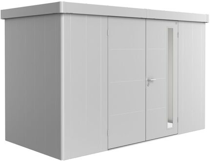 BIOHORT Metalen Tuinhuis Neo - Zilver Metallic - 348x180cm - Dubbele Deur