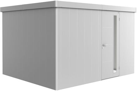 BIOHORT Metalen Tuinhuis Neo - Zilver Metallic - 348x292cm - Enkele Deur