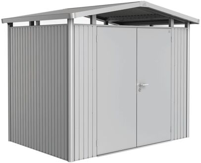 BIOHORT Metalen Tuinhuis Panorama - Zilver Metallic - 273x198cm - Dubbele Deur