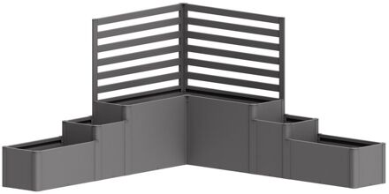 BIOHORT Modulaire Plantenbakken Davinci1 Kwartsgrijs Metallic